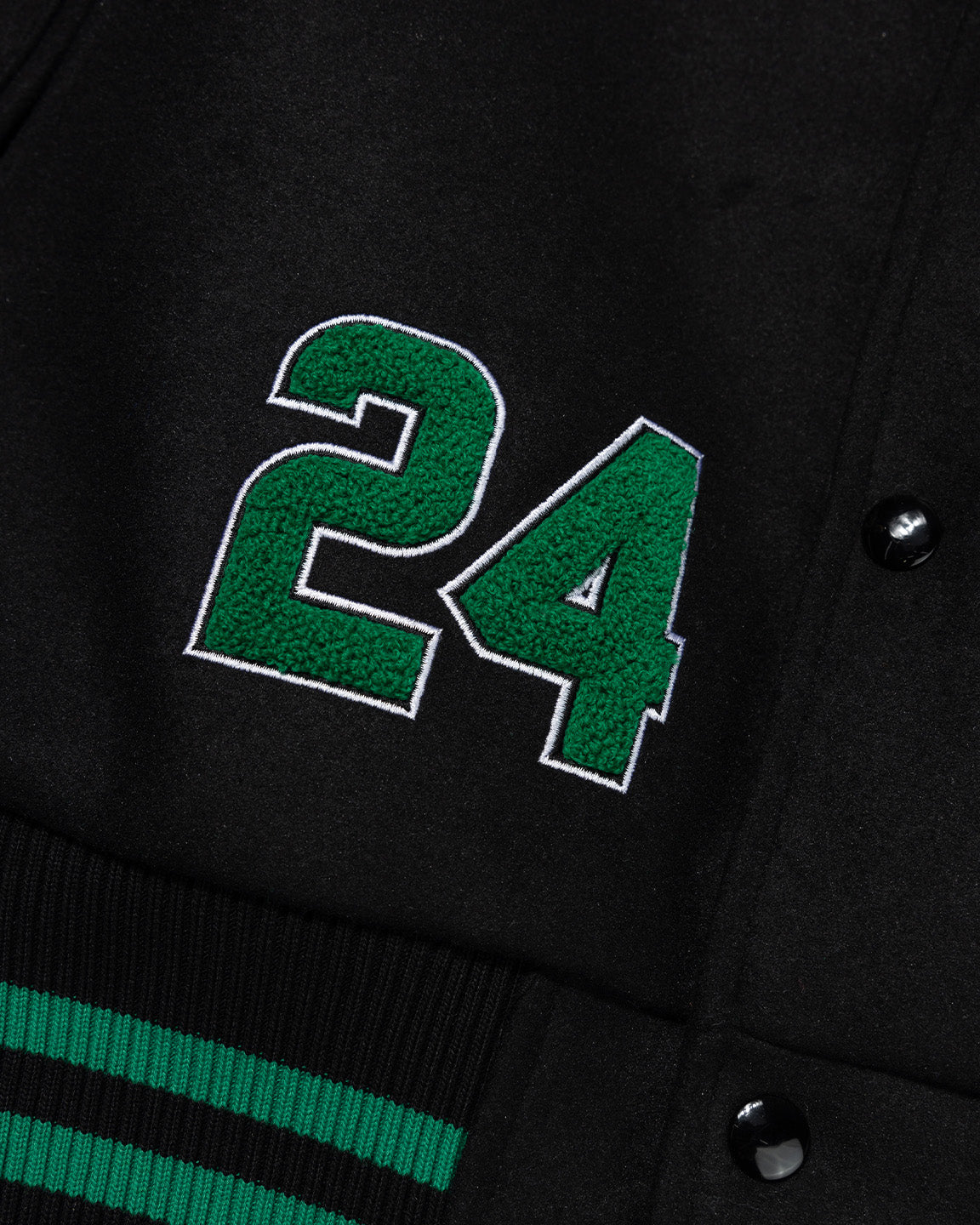 WORLDWIDE AMSTERDAM VARSITY JACKET BLACK / GREEN