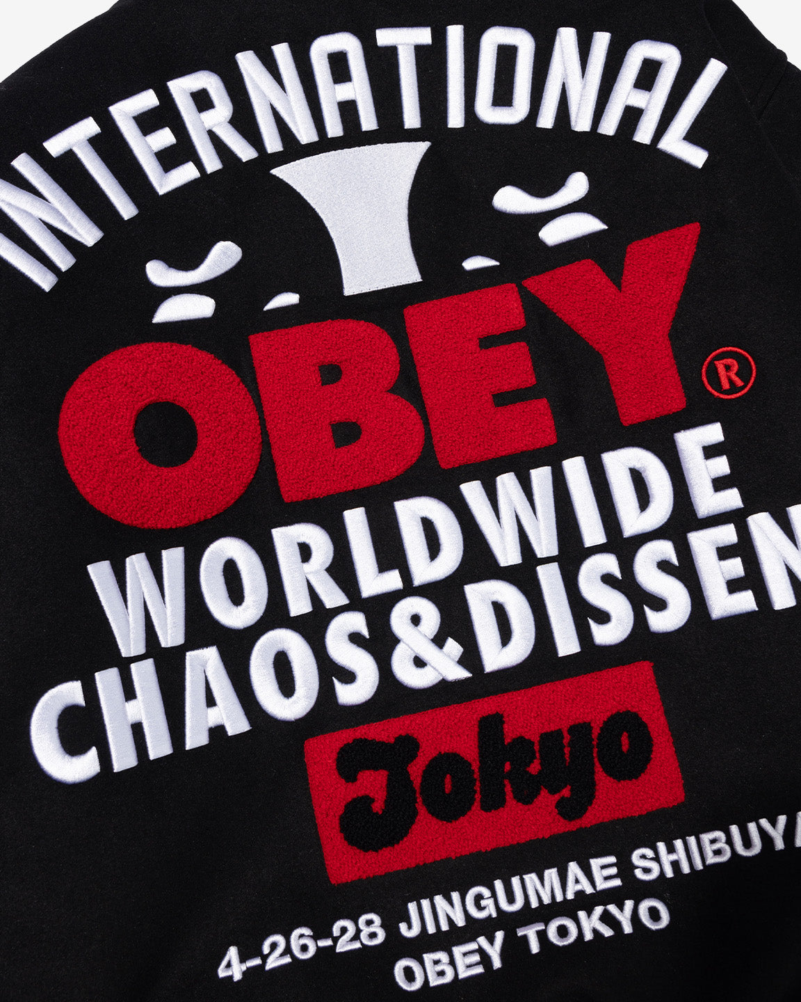 WORLDWIDE TOKYO VARSITY JACKET BLACK / RED