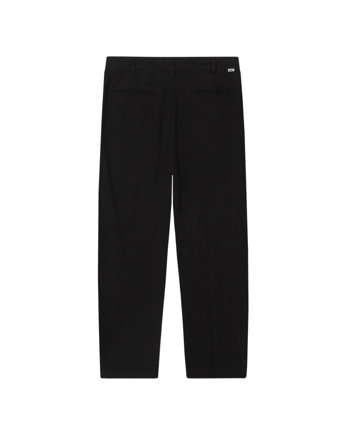 obey fubar linen pleated pant digital black