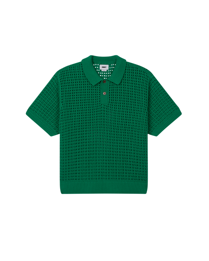 obey kody polo sweater green