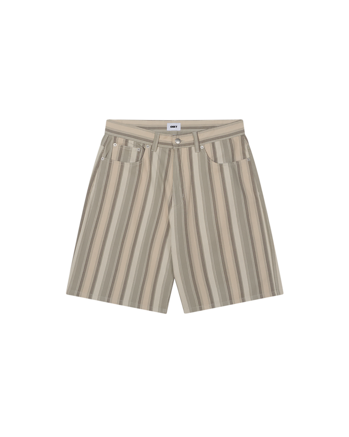 BAJA STRIPE BAGGY DENIM SHORT