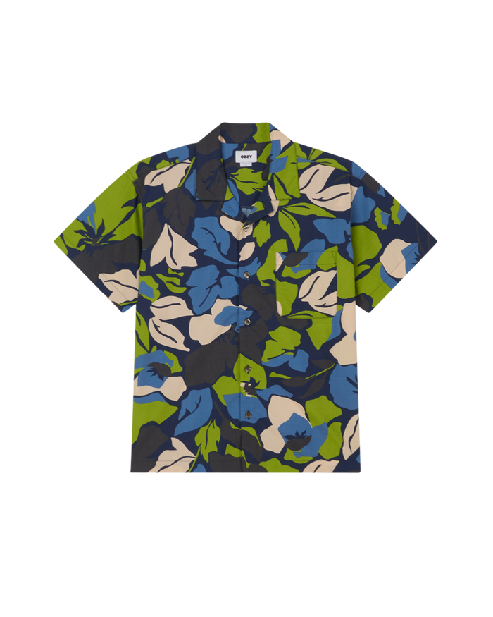 obey maxwell ss shirt navy multi