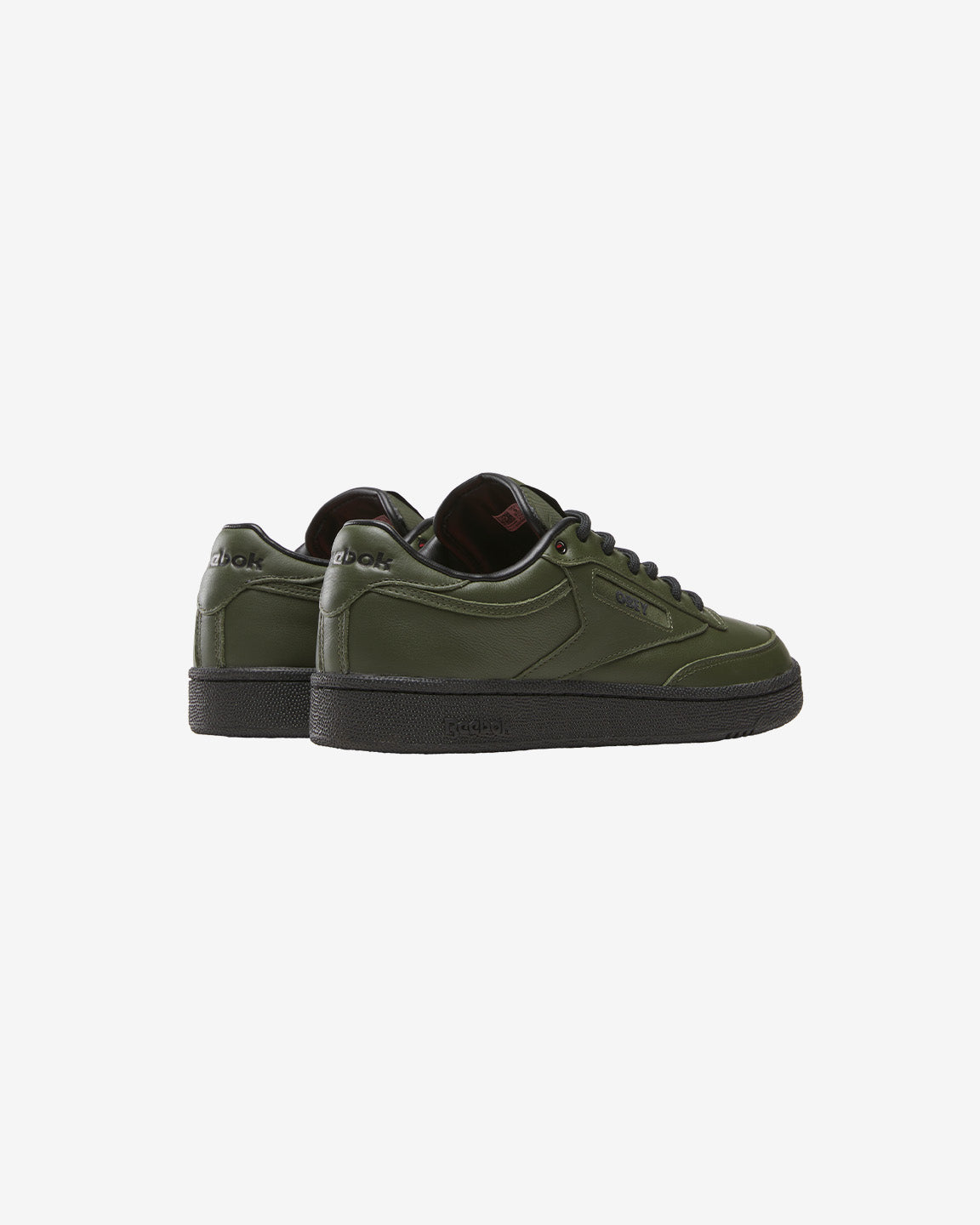 Reebok x OBEY Club C 85 Shoes GREEN / BLACK / RED