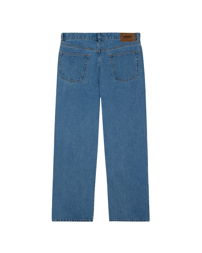 obey classic baggy denim light indigo